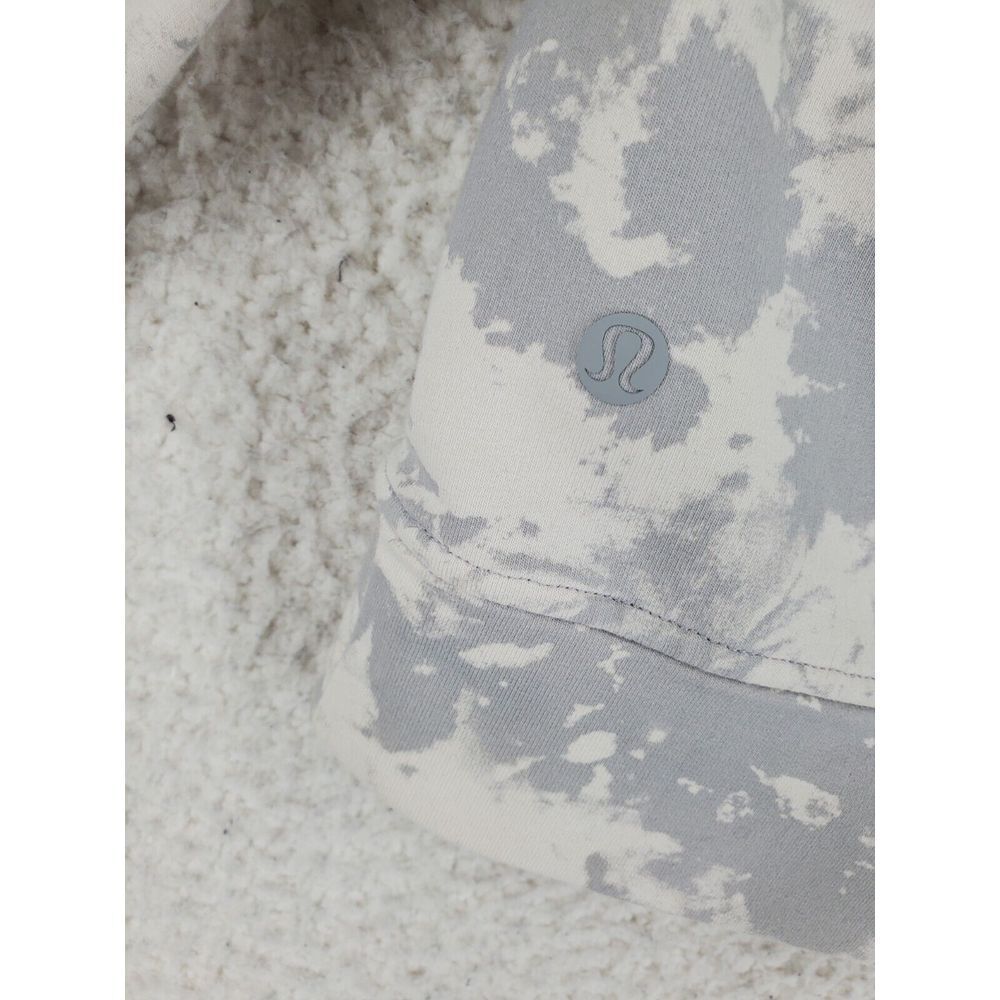 Lululemon City Sweat Pullover Hoodie Mens M Gray White Tie Dye Drawstring - Picture 13 of 15